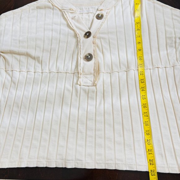 Free People We The Free In The Mix Ribbed Henley Pullover Top Sz S - Picture 6 of 8